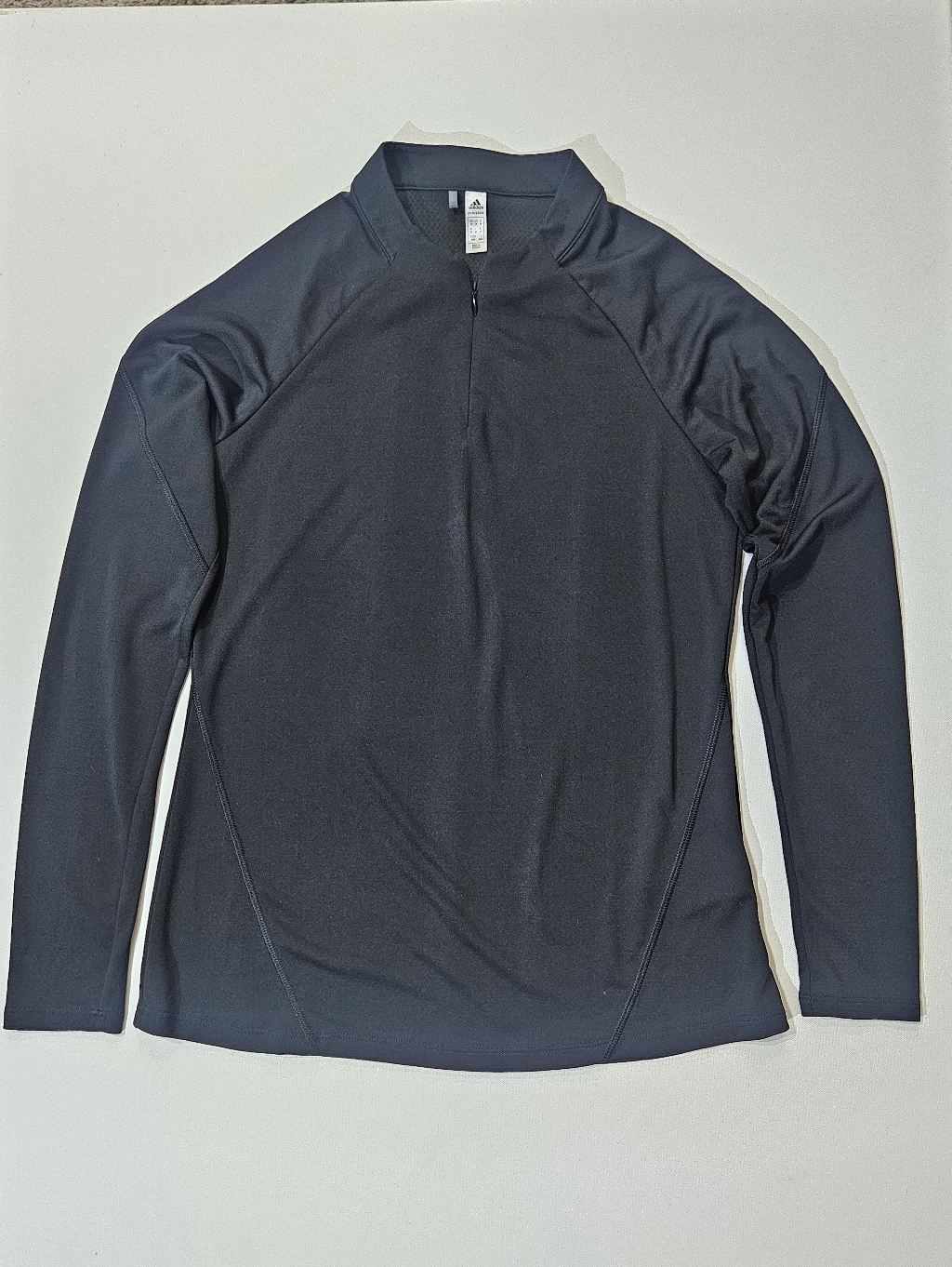 Adidas 14 Zip Pullover Womens Medium Black Primegreen Golf Athletic Performance